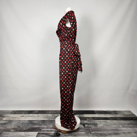 Venus Red & Black Wide Leg Jumpsuit Size M - Picture 6 of 16